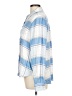Caslon 100% Rayon Plaid Blue Long Sleeve Button-Down Shirt Size L - photo 5