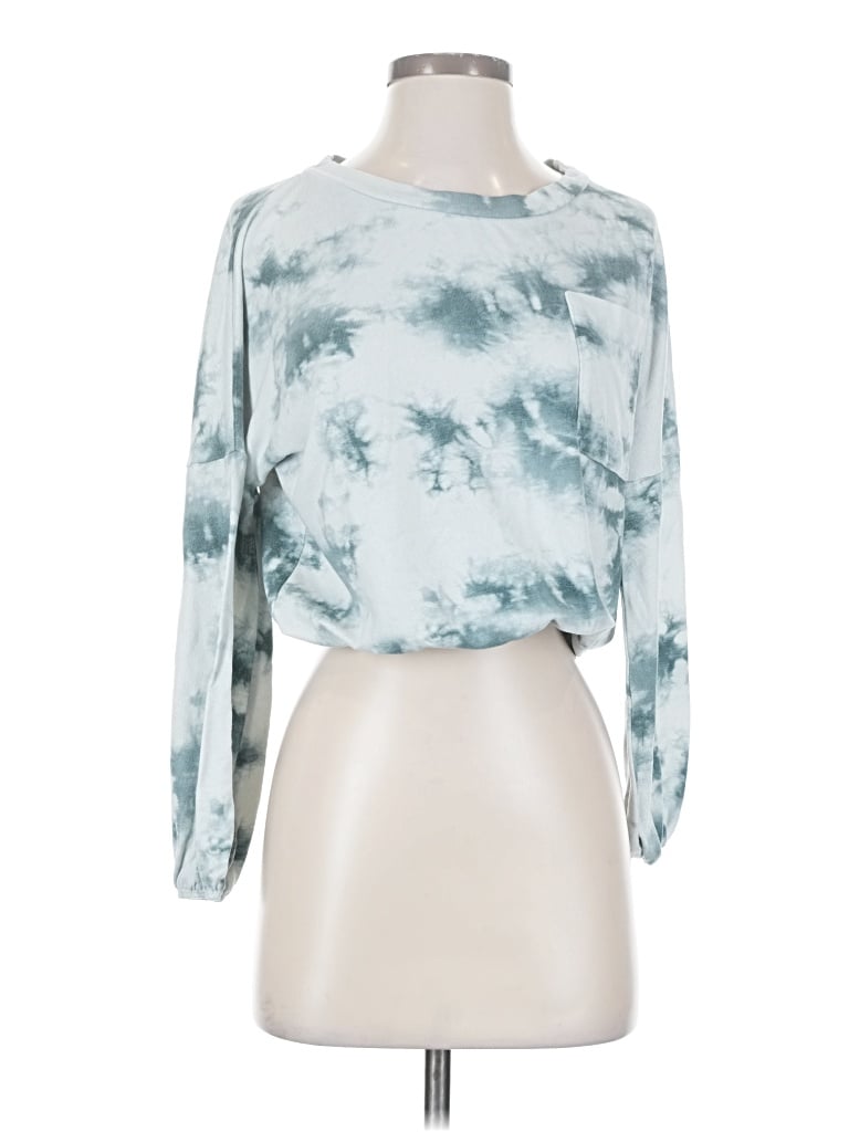Altar'd State 3/4 Sleeve T-Shirt: Teal Tops - Size X-Small