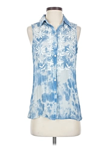 Angie Sleeveless Button-Down Shirt (view 1)