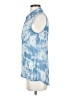Angie 100% Rayon Tie-dye Blue Sleeveless Button-Down Shirt Size S - photo 5