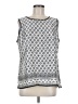 Talbots 100% Polyester Gray Sleeveless Blouse Size M - photo 2