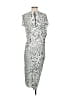 Helmut Lang Graphic Silver Cocktail Dress Size P (petite) - photo 2
