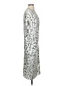 Helmut Lang Graphic Silver Cocktail Dress Size P (petite) - photo 4