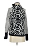 Cullen Animal Print Gray Turtleneck Sweater Size XS - photo 1