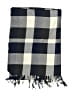 Plush Checkered-gingham Gray Blue Scarf One size - photo 2