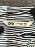 Zara Stripes Gray Blue 3/4 Sleeve Button-Down Shirt Size XS - photo 6