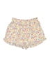 Topshop 100% Polyester Floral Ivory Shorts Size 6 - photo 1