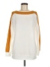 My Story Color Block White Orange Pullover Sweater Size M - photo 1