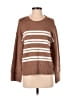 Marled Stripes Brown Pullover Sweater Size XS - photo 1