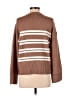 Marled Stripes Brown Pullover Sweater Size XS - photo 2