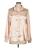 Unbranded Metallic Tan Long Sleeve Blouse Size L - photo 1
