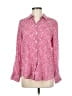 Foxcroft Animal Print Pink Long Sleeve Blouse Size 8 - photo 1