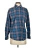 L.L.Bean 100% Polyester Plaid Blue Long Sleeve Blouse Size XS - photo 1