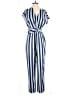 Madison 100% Rayon Stripes Blue Jumpsuit Size S - photo 1