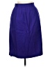 Amanda Smith 100% Wool Solid Purple Wool Skirt Size 8 - photo 1