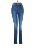 Express Color Block Stripes Blue Jeans Size 6 - photo 1