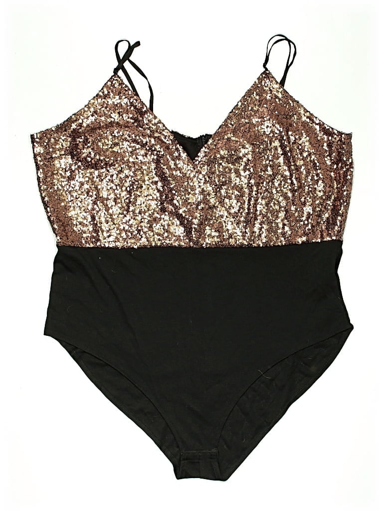 Pre-owned Boohoo Bodysuit In Gold