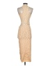 Greylin Metallic Tan Cocktail Dress Size XS - photo 2