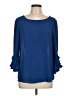 Max Studio 100% Polyester Blue 3/4 Sleeve Blouse Size L - photo 1