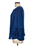 Max Studio 100% Polyester Blue 3/4 Sleeve Blouse Size L - photo 5