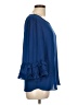 Max Studio 100% Polyester Blue 3/4 Sleeve Blouse Size L - photo 4
