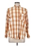 Universal Thread Checkered-gingham Orange Long Sleeve Button-Down Shirt Size M - photo 1