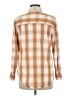Universal Thread Checkered-gingham Orange Long Sleeve Button-Down Shirt Size M - photo 2