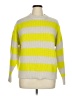 On 34th 100% Polyester Stripes Yellow Pullover Sweater Size XL - photo 1