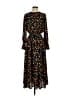 Victor Alfaro 100% Polyester Floral Black Casual Dress Size XS - photo 1