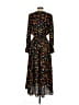 Victor Alfaro 100% Polyester Floral Black Casual Dress Size XS - photo 2