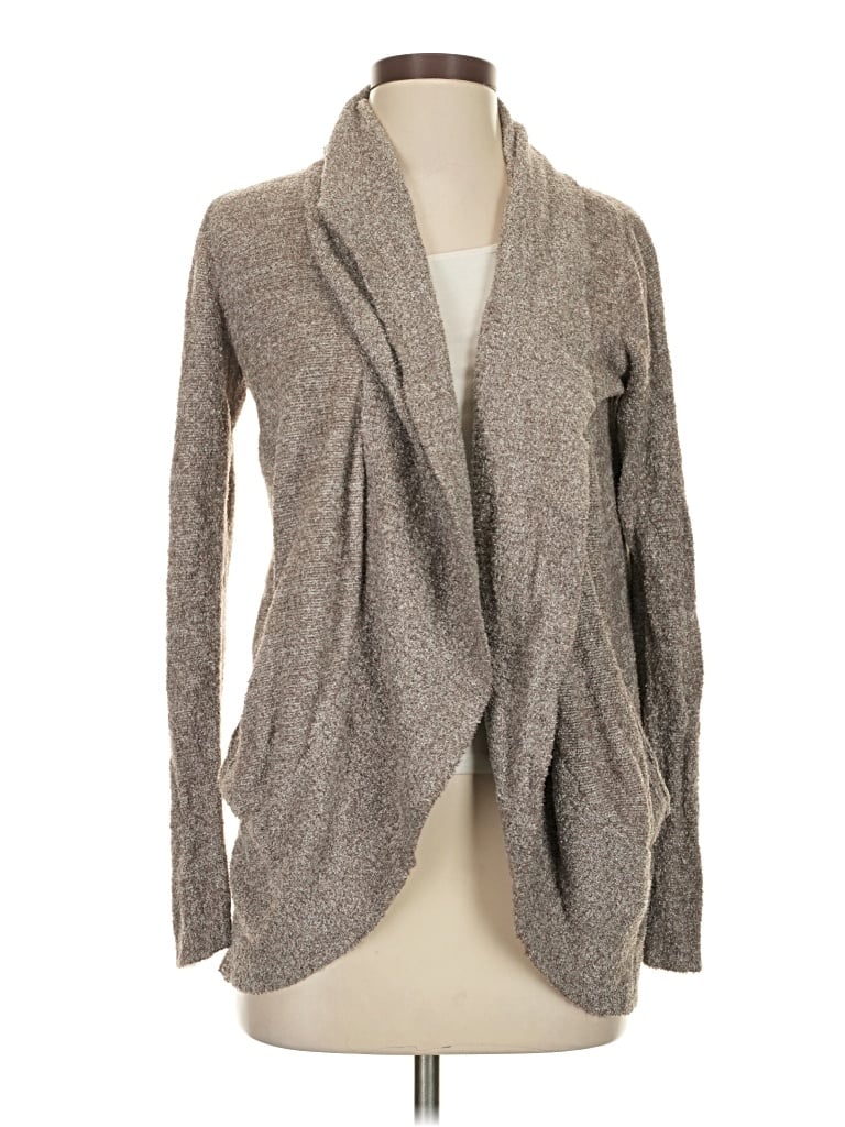 Pre-owned Barefoot Dreams Cardigan Sweater In Gray