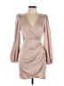 Shein 100% Polyester Tan Gold Cocktail Dress Size 6 - photo 1
