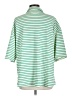 Unbranded Stripes Green Short Sleeve Blouse Size L - photo 2