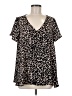 Buddy Love 100% Polyester Black Short Sleeve Blouse Size M - photo 1