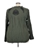 Torrid 100% Rayon Green Long Sleeve Blouse Size 3X Plus (3) - photo 2