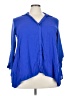 Splendid 100% Rayon Blue Long Sleeve Polo Size 3X - photo 1