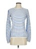 J. McLaughlin Stripes Blue Pullover Sweater Size S - photo 1