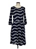 Boden Chevron-herringbone Blue Casual Dress Size 8R - photo 1