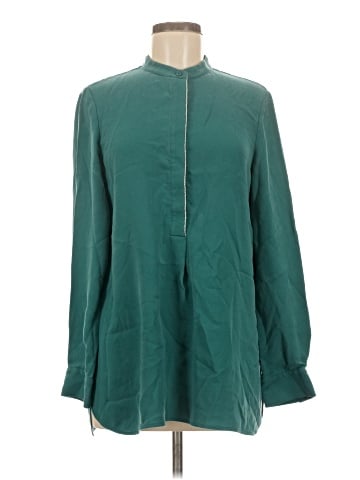 Lafayette 148 New York Long Sleeve Silk Top (view 1)