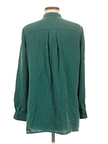 Lafayette 148 New York Long Sleeve Silk Top (view 2)
