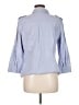 Talbots Blue 3/4 Sleeve Button-Down Shirt Size M - photo 2