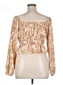 WAYF 100% Polyester Gold 3/4 Sleeve Blouse Size 8 - photo 2