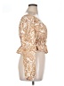 WAYF 100% Polyester Gold 3/4 Sleeve Blouse Size 8 - photo 4