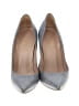 The Shoe Box 100% Leather Metallic Silver Blue Heels Size EU 37 - photo 2