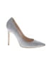 The Shoe Box 100% Leather Metallic Silver Blue Heels Size EU 37 - photo 1