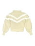 Mia Joy Chevron-herringbone Ivory Track Jacket Size 6 - photo 2
