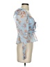 Assorted Brands 100% Polyester Floral Blue 3/4 Sleeve Blouse Size XS - photo 4