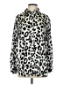 Zara 100% Polyester Animal Print Silver Long Sleeve Blouse Size XS - photo 1