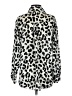 Zara 100% Polyester Animal Print Silver Long Sleeve Blouse Size XS - photo 2