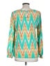 Peaches 'n Cream 100% Polyester Teal Long Sleeve Blouse Size L - photo 2